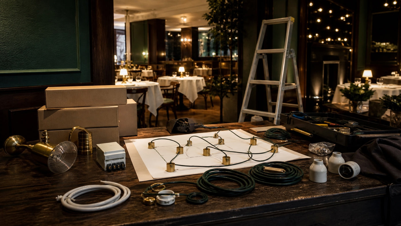 Holiday Restaurant Lighting Plan: Order by Dependency (2026)