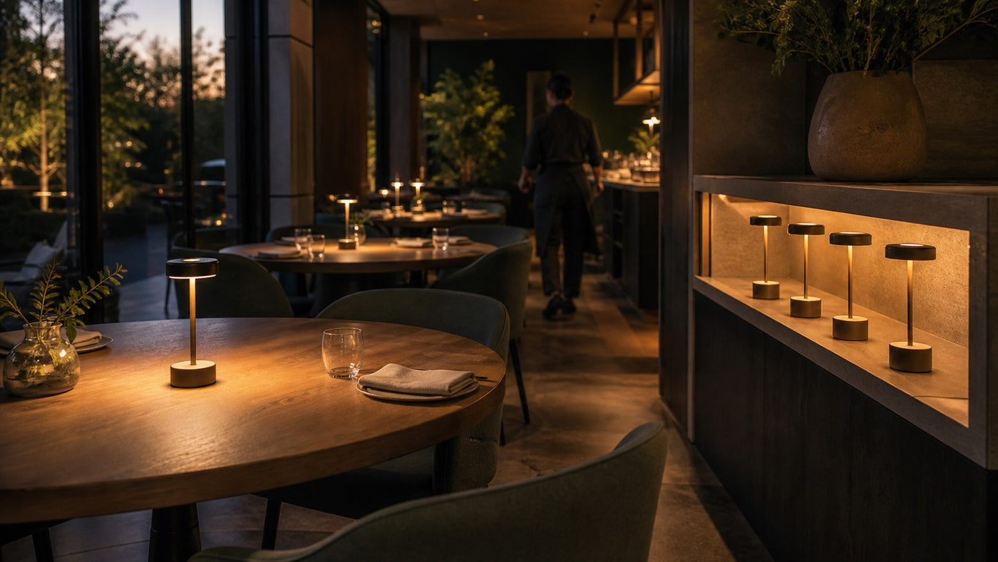 Rechargeable Restaurant Table Lamps: Charging, Runtime, Placement, and Service