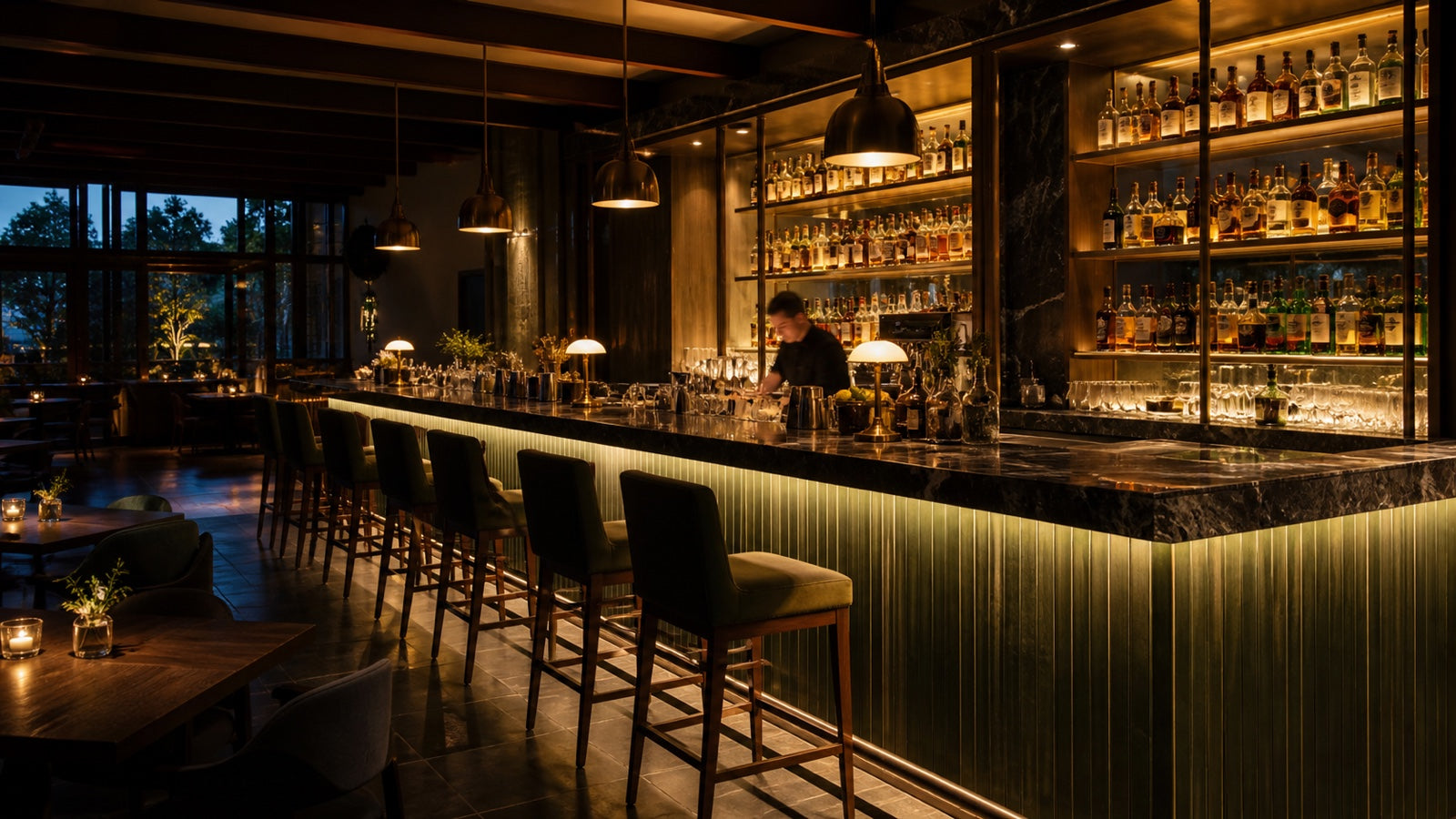 Restaurant Bar Lighting: A Layered Plan for Counters, Bottles, Tables, and Service