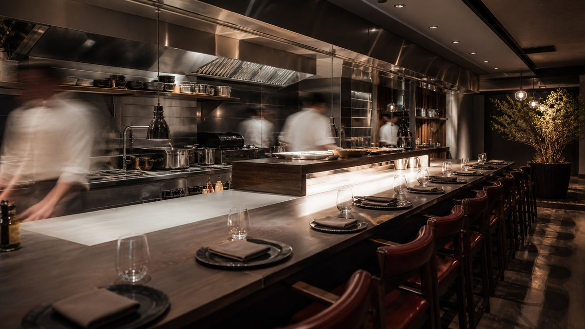 Restaurant Chef Counter Design: Seating, Pass, Ventilation, and Service