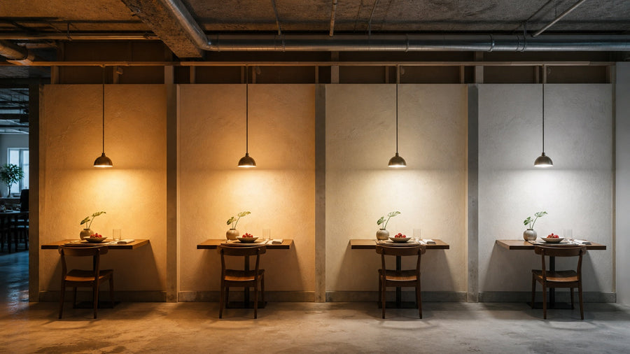 Restaurant Lighting Color Temperature: 2200K, 2700K, 3000K, and 4000K Compared