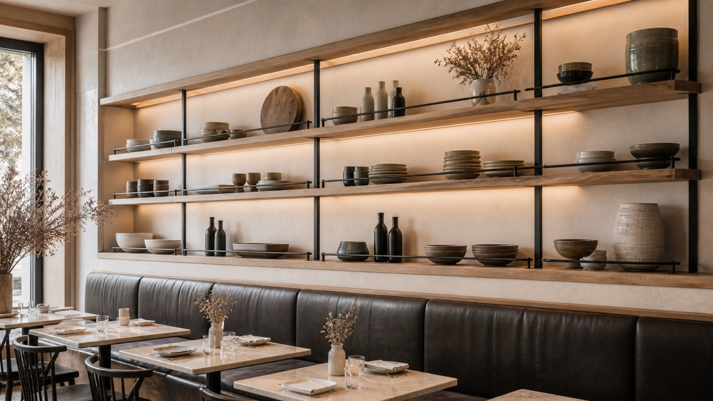 Restaurant Wall Shelving & Display Ledges