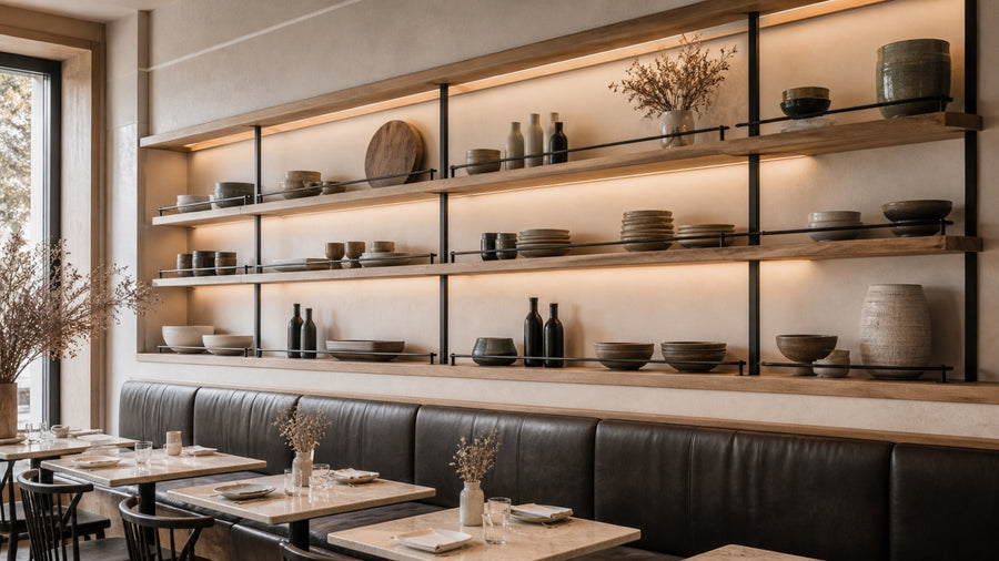 Restaurant Wall Shelving & Display Ledges