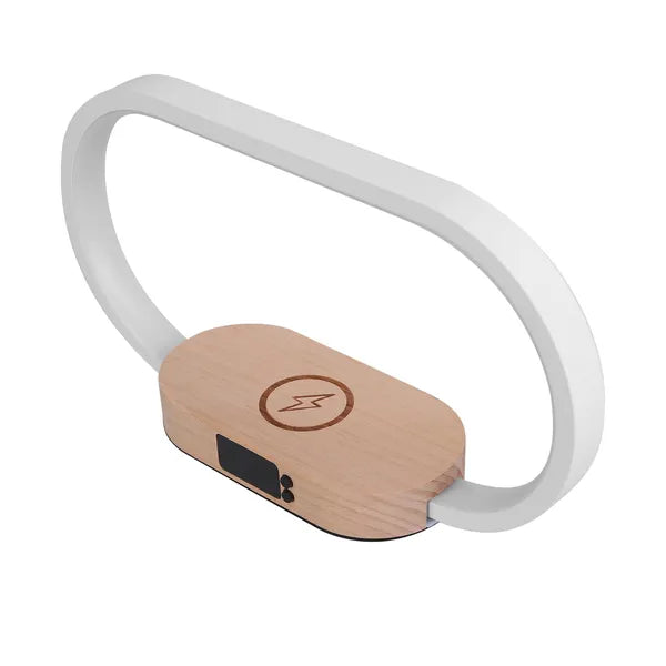 Table Lamp with Wireless Charging & Clock — Restaurant Host Stand Accent