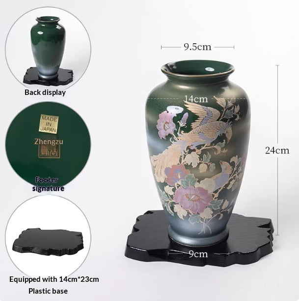 Brand-new Kutani-yaki Vase Ornament For Living Room Desk Decor — view 8