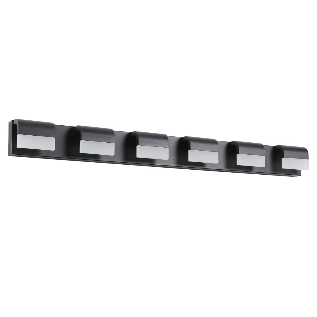 Modern White 6-Light LED Vanity Bar for Restaurant Restrooms and Mirrors — view 8