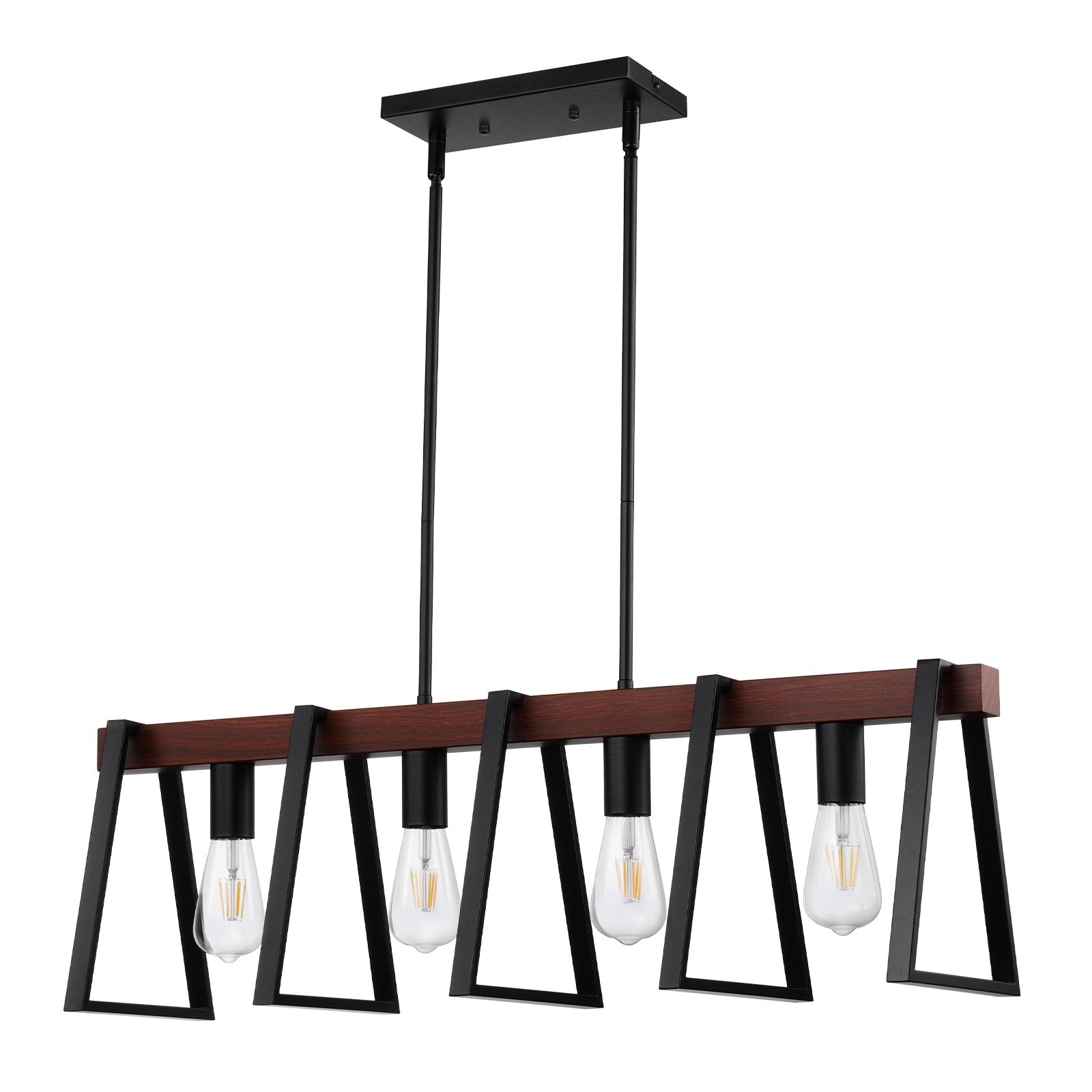 4-Light Adjustable Kitchen Island Pendant — Restaurant Dining — view 1