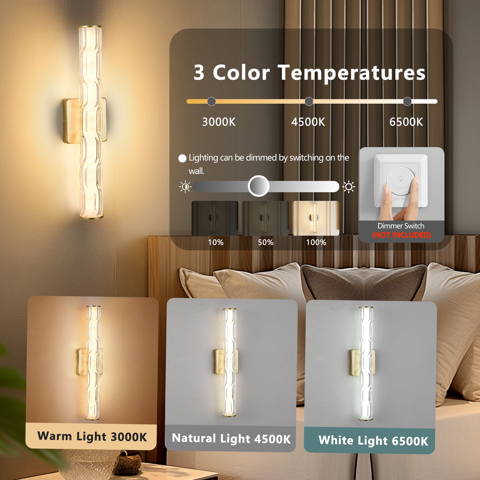 Gold K9 Crystal Wall Sconces (2-Pack) — Restaurant Bar — view 9