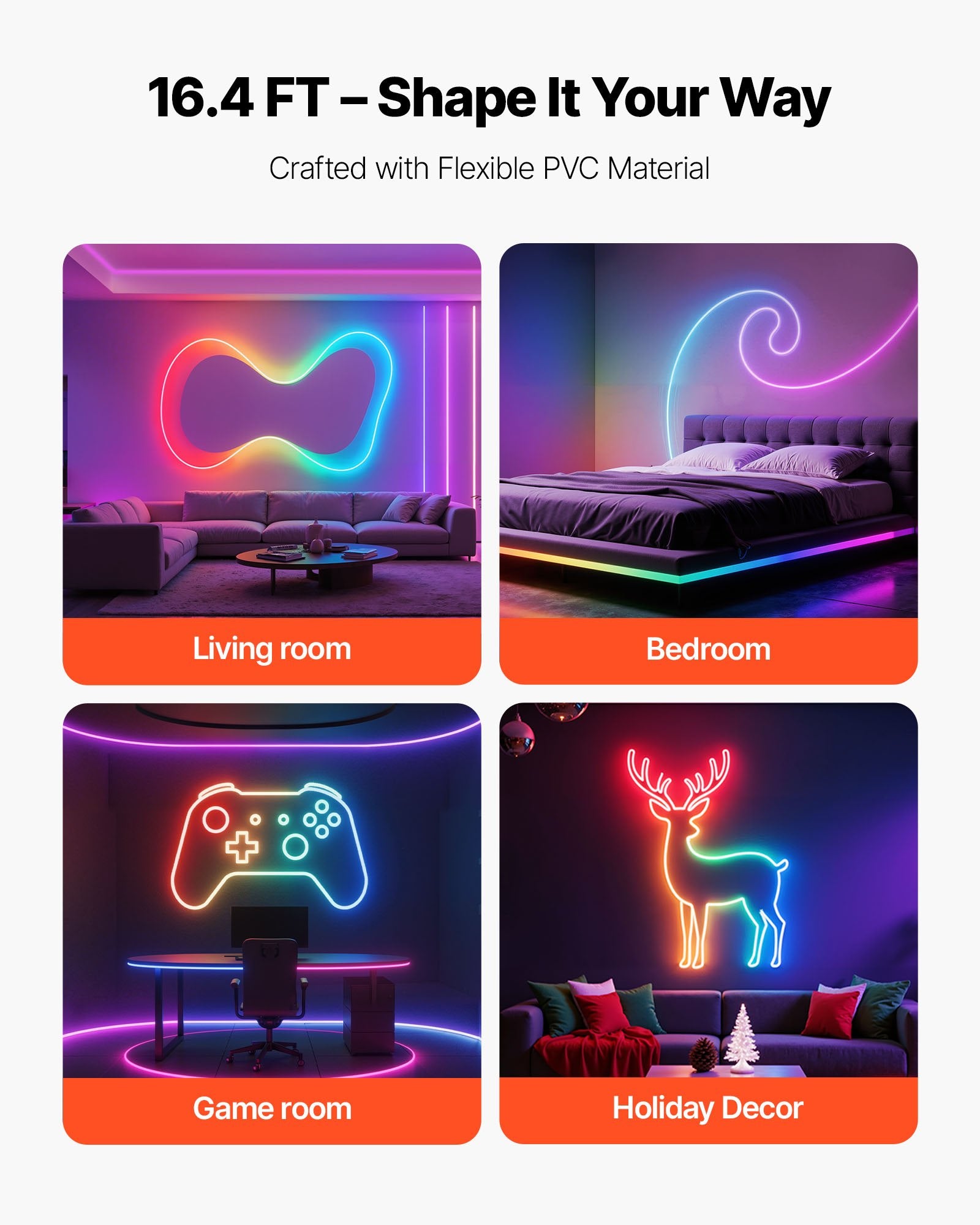 16.4ft RGB-IC Neon Rope Light — Restaurant Bar Accent — view 5