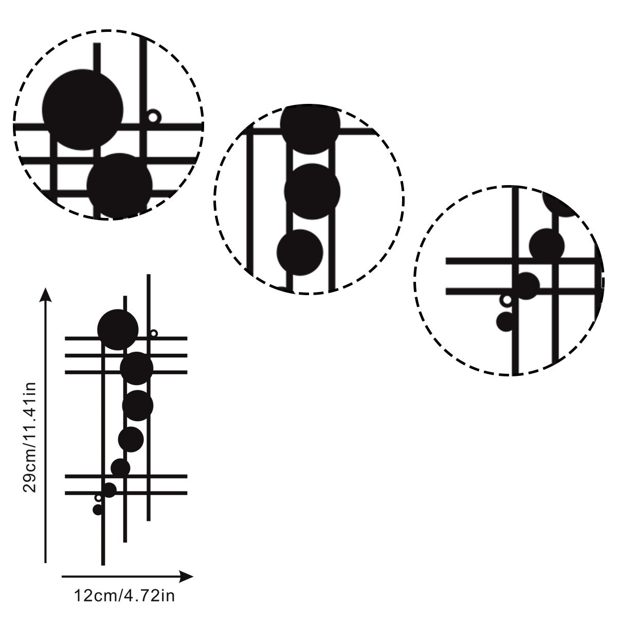 Artistic Modern Geometric Metal Wall Decor — view 4