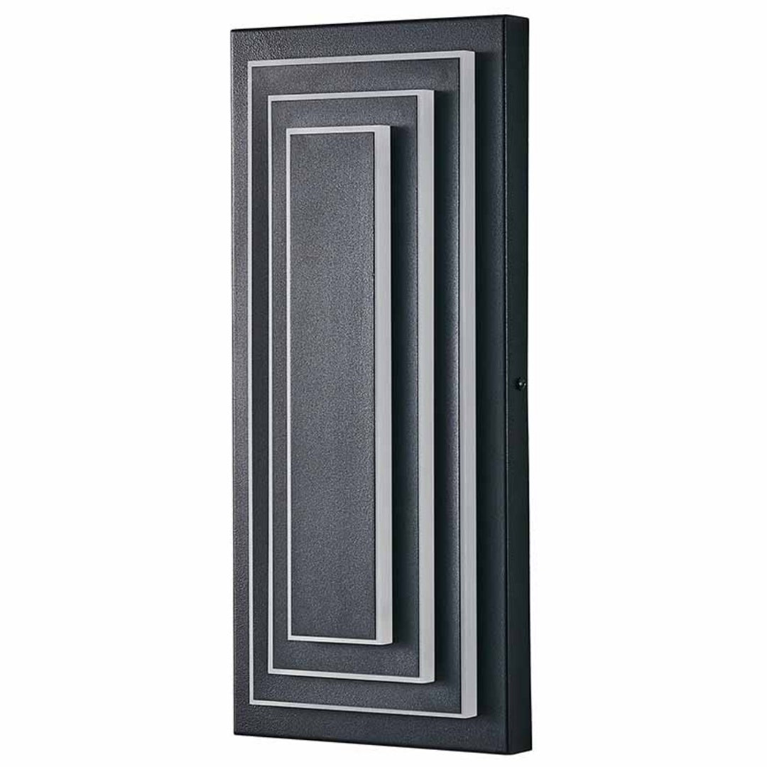 3-Tier Black Waterproof LED Wall Sconces for Restaurant Entrances (2-Pack) — view 5