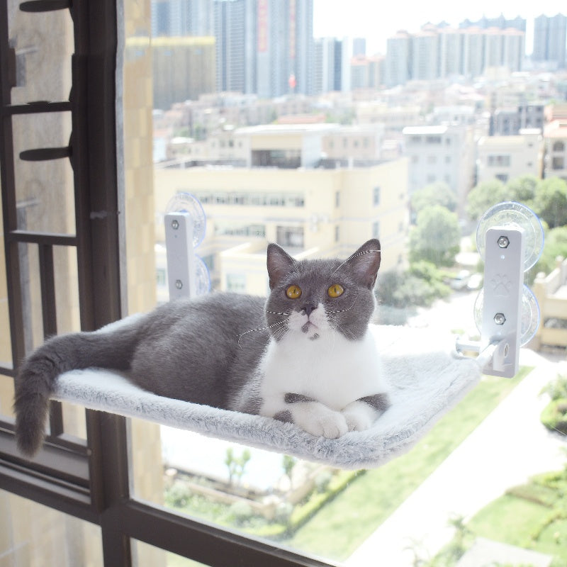 Suction-Mounted Window Perch for Cat Cafés, Street-Facing Lounges, and Elevated Guest Viewing Zones — view 9