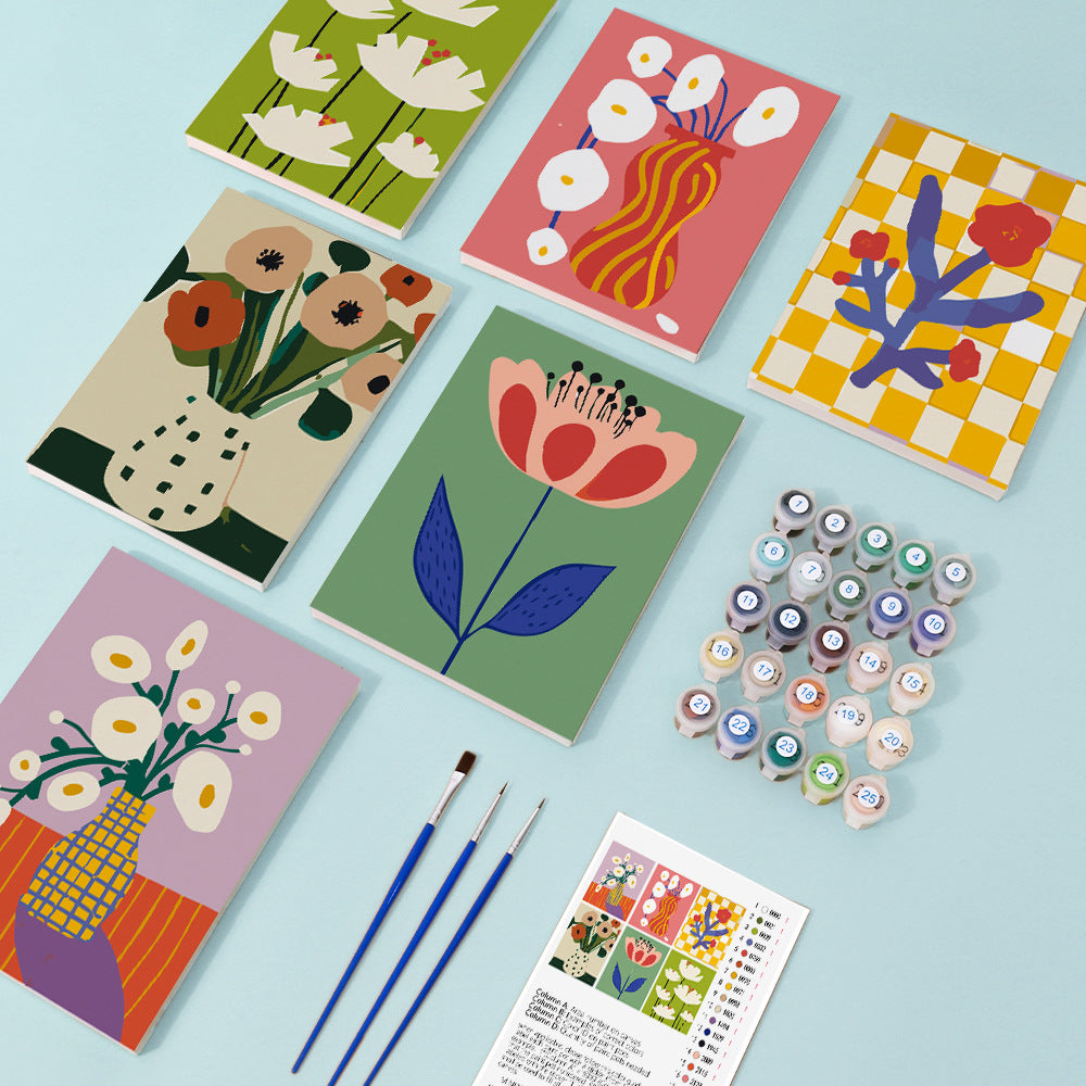 New Small Painting Set Foreign Trade Popular Style Landscape Flower Hand-painted Diy Digital Oil Painting Amazon FBA Global Hair — view 4