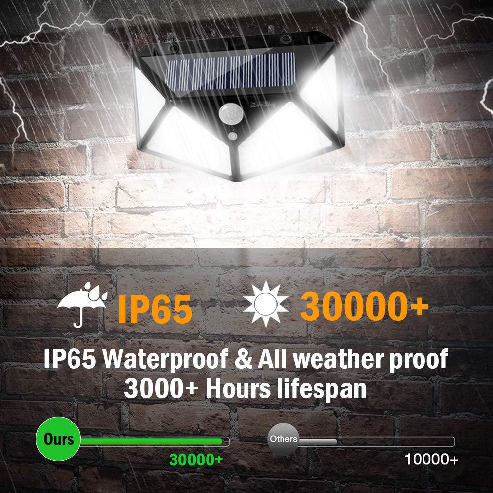 100-LED Solar Wall Light — Restaurant Patio — view 9