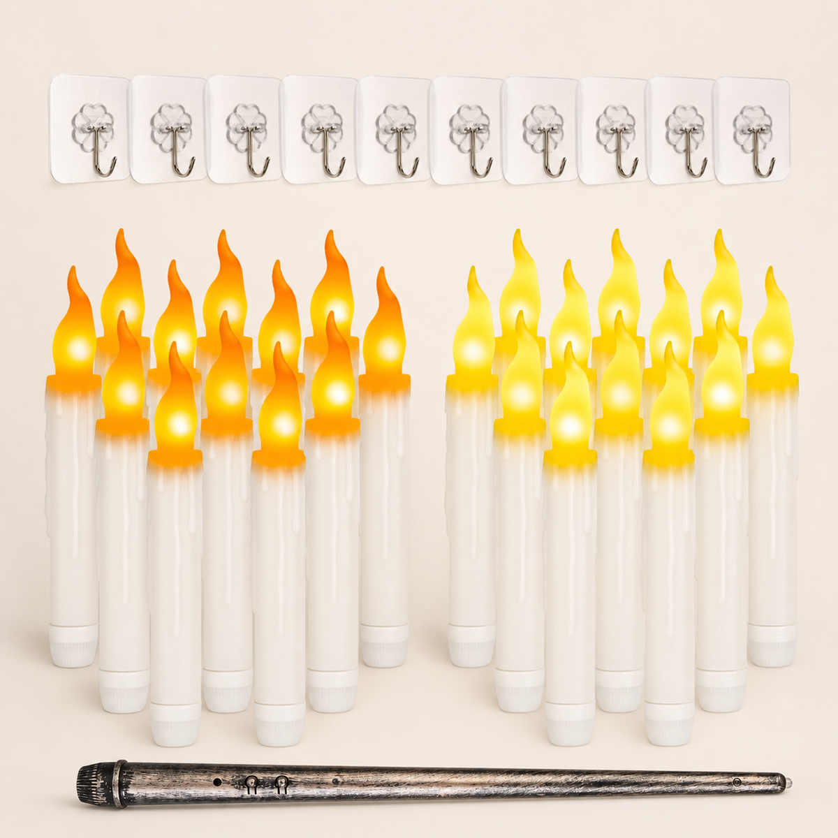 Resto Glow AI product image 2026-08-03 — clean background — 12-Piece Flameless Floating Candle Set — Restaurant Table