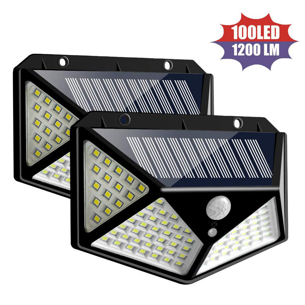 100-LED Solar Wall Light — Restaurant Patio — view 1