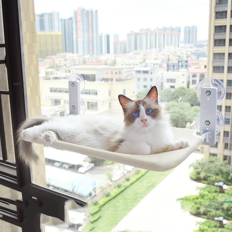Suction-Mounted Window Perch for Cat Cafés, Street-Facing Lounges, and Elevated Guest Viewing Zones — view 6