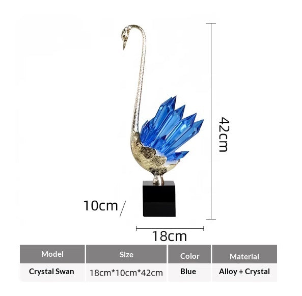 Affordable Luxury Crystal Swan High-End Home Decor For Foyer — view 6