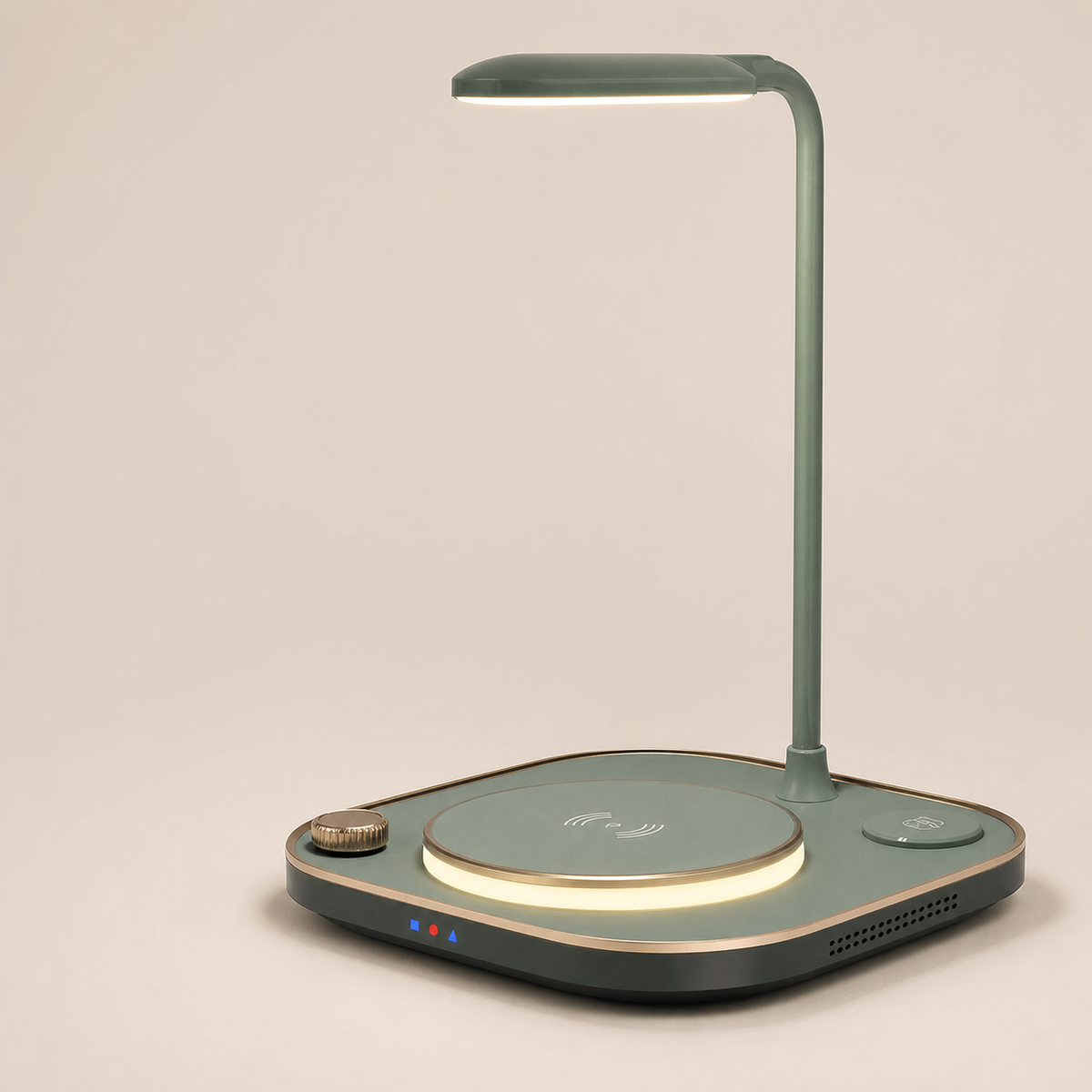Resto Glow AI product image 2026-08-03 — clean background — 15W Wireless Charging Desk Lamp for Restaurant Tables