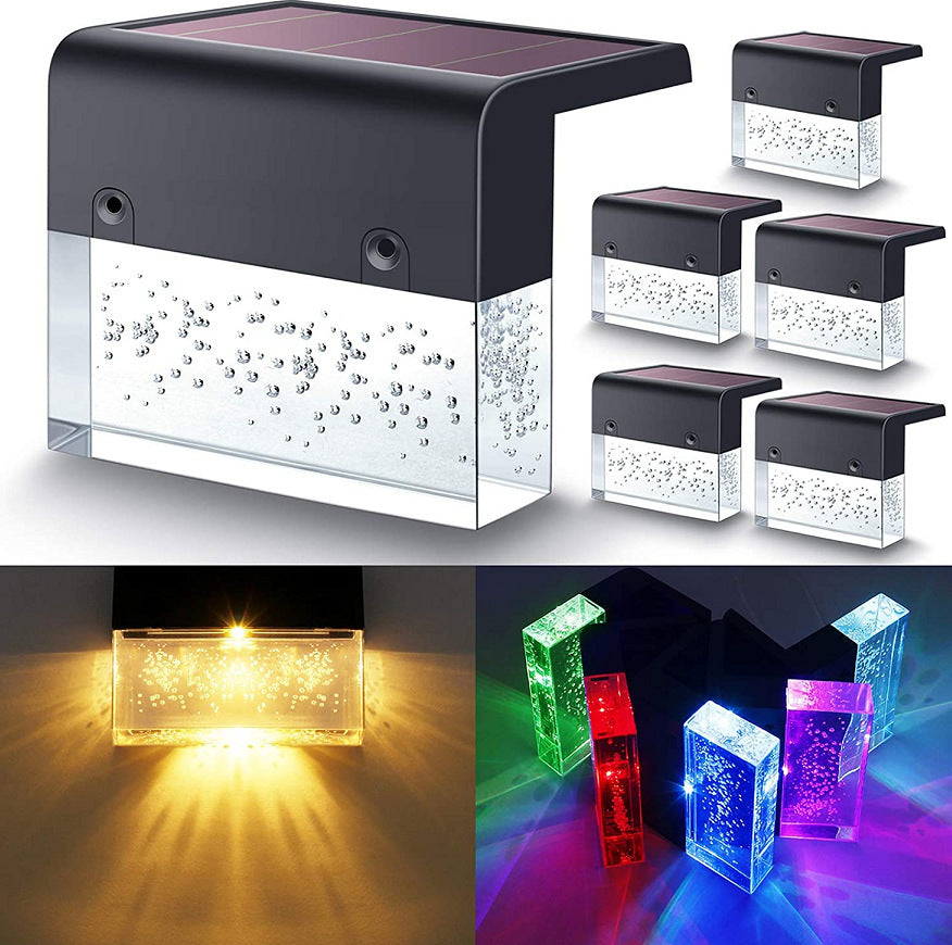 RGB Solar Step & Fence Lights — Restaurant Patio — view 4