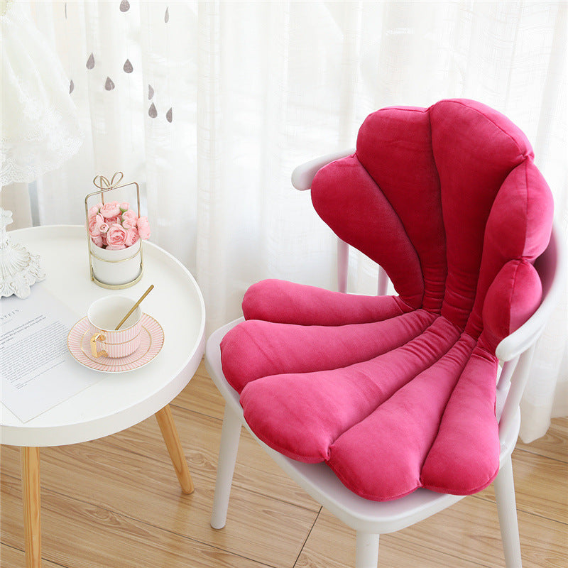 Luxurious Velvet Seal Shell Chair Cushion Unqiue Rose Seat Pillow Upscale Restaurant Chair Decor Girly Room Decorations — view 11