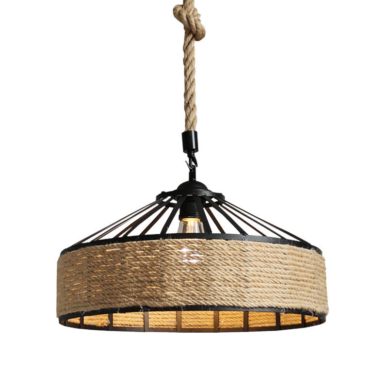 Rustic Hemp Rope Pendant Light for Restaurants and Cafés — view 7