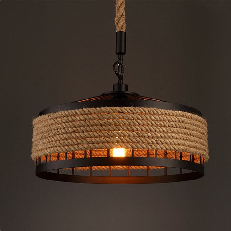 Rustic Hemp Rope Pendant Light for Restaurants and Cafés — view 2