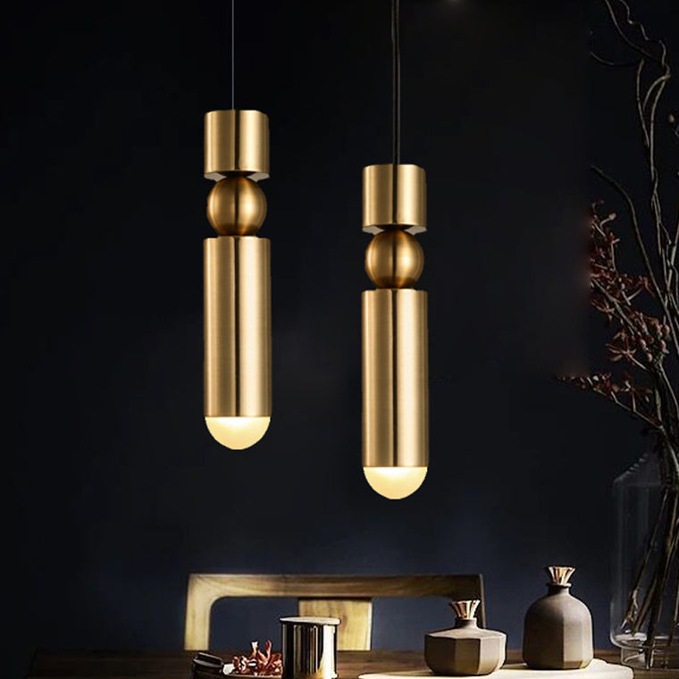 Nordic Brass Pendant Light for Restaurants and Cafés