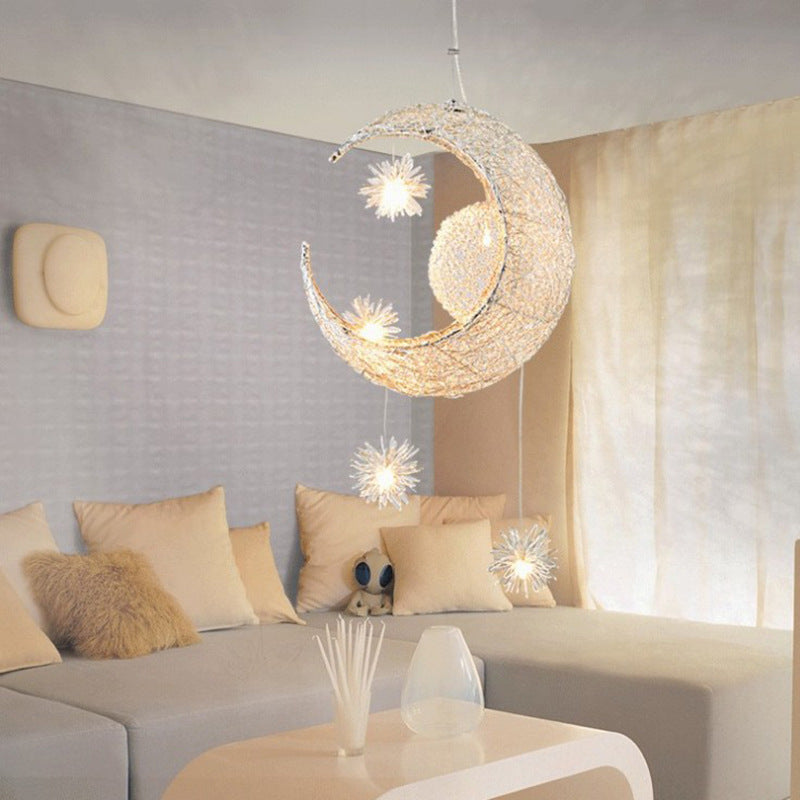 Star & Moon LED Chandelier for Restaurant Lounges — view 3