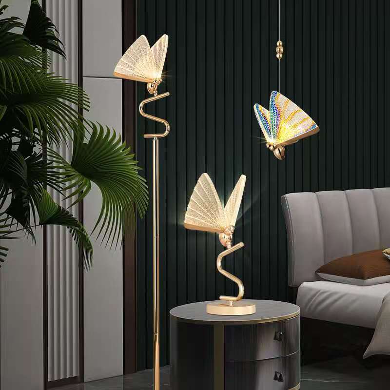 Hot Sale Butterfly Lamp Chandelier for Living Room Bedroom Bedside Staircase Hall Restaurant Art Indoor Lighting Decor — view 1