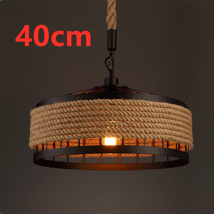 Rustic Hemp Rope Pendant Light for Restaurants and Cafés — view 10