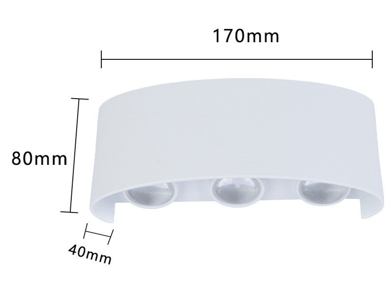Outdoor Rainproof Led Wall Lamp Outdoor Spotlight Courtyard Bedside Living Room Wall Lamp — view 8