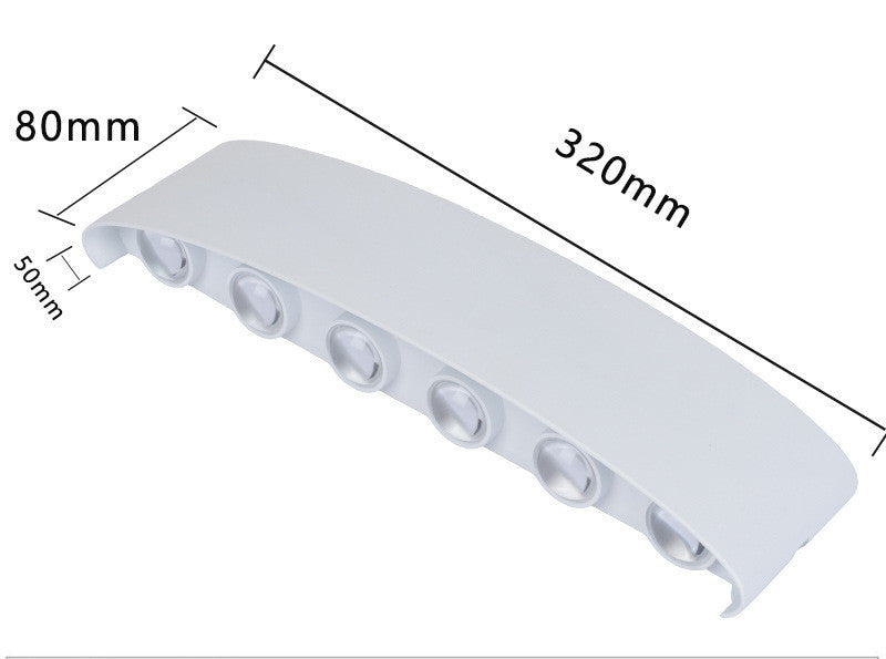 Outdoor Rainproof Led Wall Lamp Outdoor Spotlight Courtyard Bedside Living Room Wall Lamp — view 2