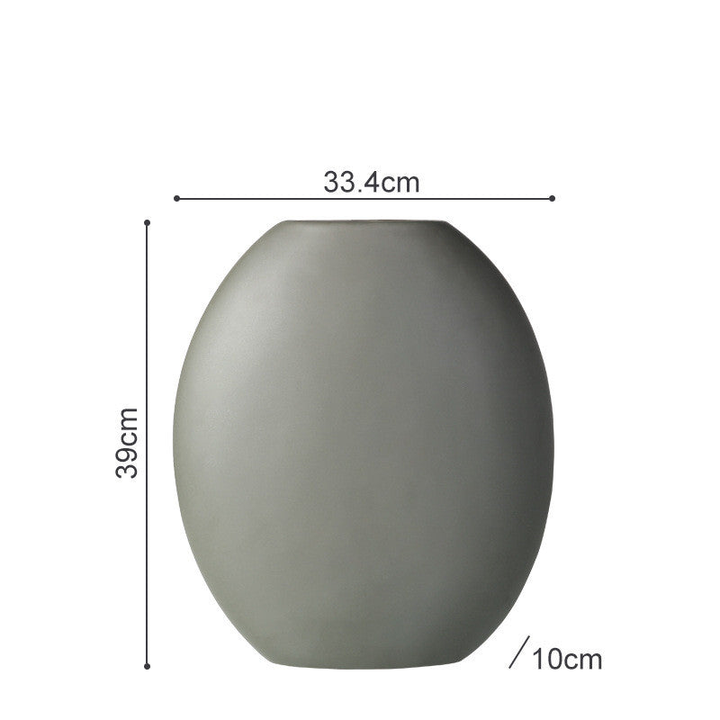 Nordic Creative Ceramic Crafts Decoration Hotel Restaurant Home Decor Round Vase — view 3
