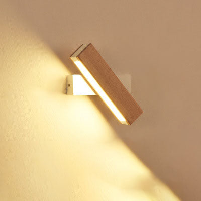 Wooden LED Wall Lamp Modern Adjustable Lighting Bar Restaurant Living Room Porch Wall Lamps Corridor Home Decor — view 3