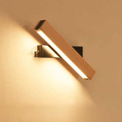 Wooden LED Wall Lamp Modern Adjustable Lighting Bar Restaurant Living Room Porch Wall Lamps Corridor Home Decor — view 5