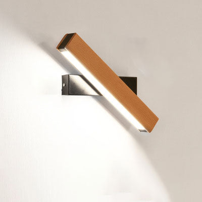 Wooden LED Wall Lamp Modern Adjustable Lighting Bar Restaurant Living Room Porch Wall Lamps Corridor Home Decor — view 6
