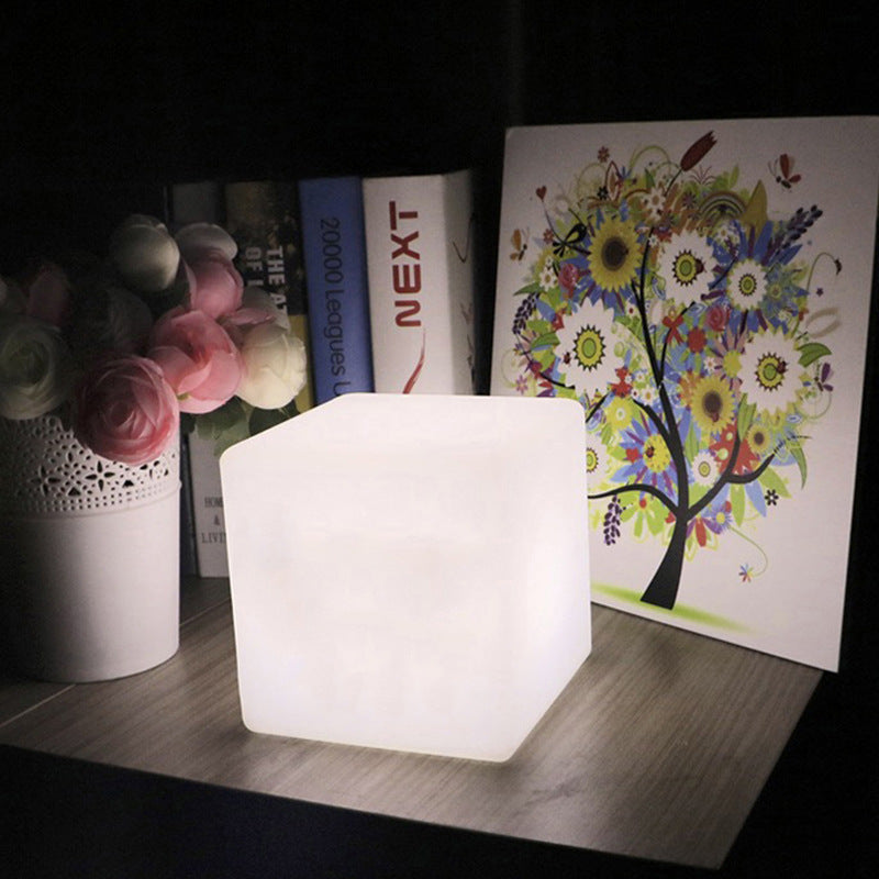 Cube Restaurant Atmosphere Table Lamp Luminous Square Decorative Table Lamp — view 1