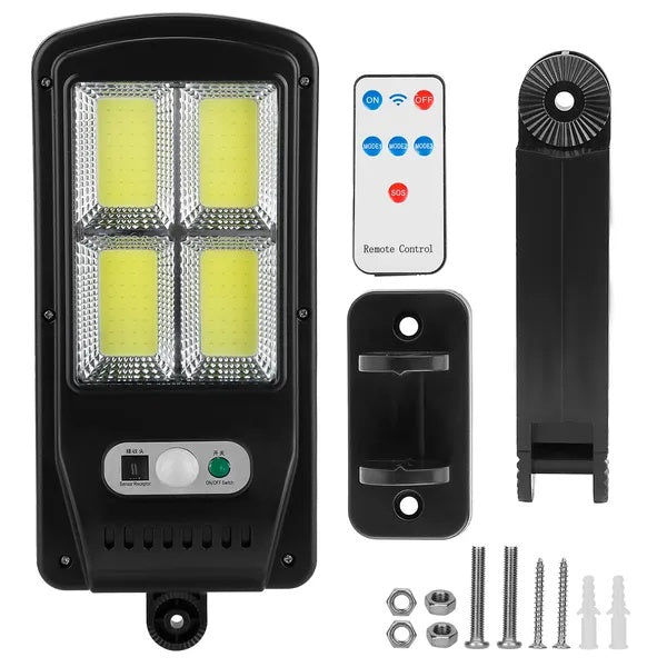Solar Motion-Sensor Wall Light — Black, 3 Modes, IP65 — view 4