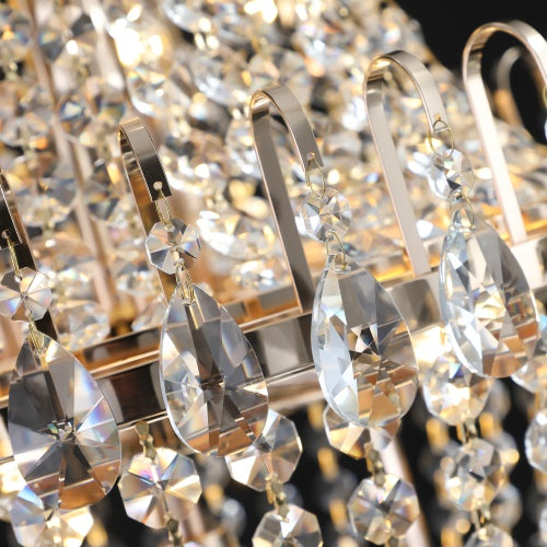 Large Gold Crystal Chandelier for Restaurant Dining Rooms and Hotel Lobbies — view 7