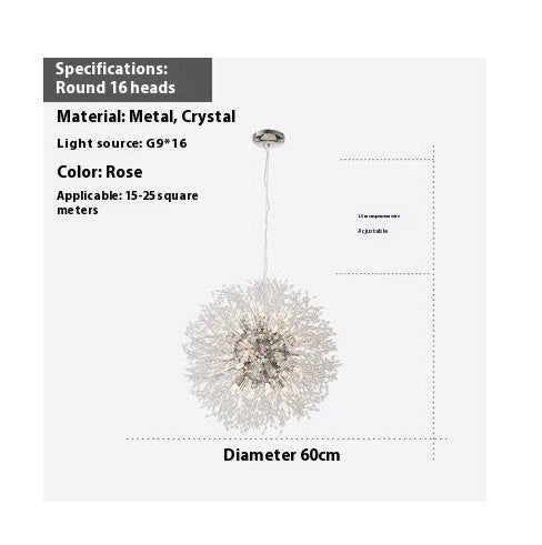 Dandelion Crystal Chandelier for Restaurants and Hotels — view 11