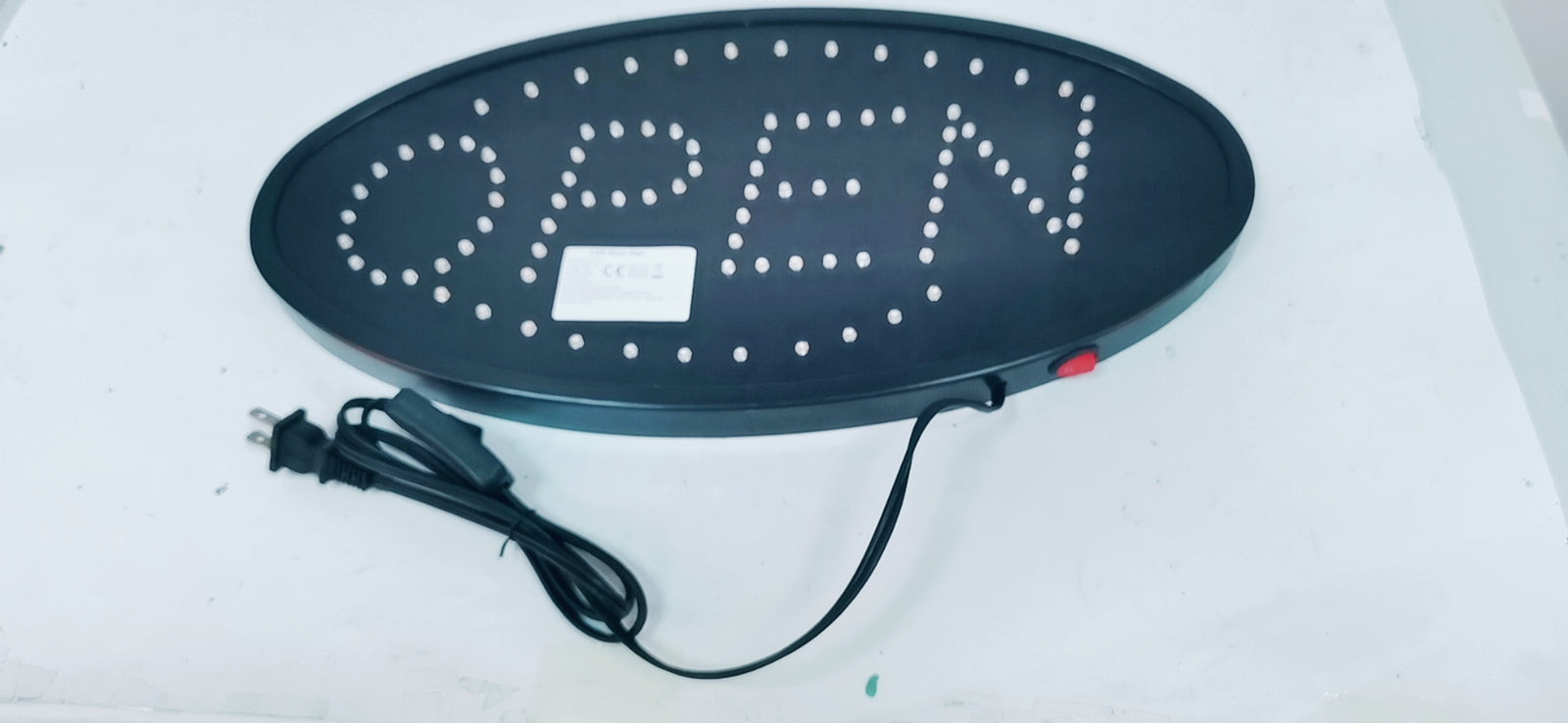 OPEN LED Neon Sign — Red + Blue, Static or Flashing — view 2