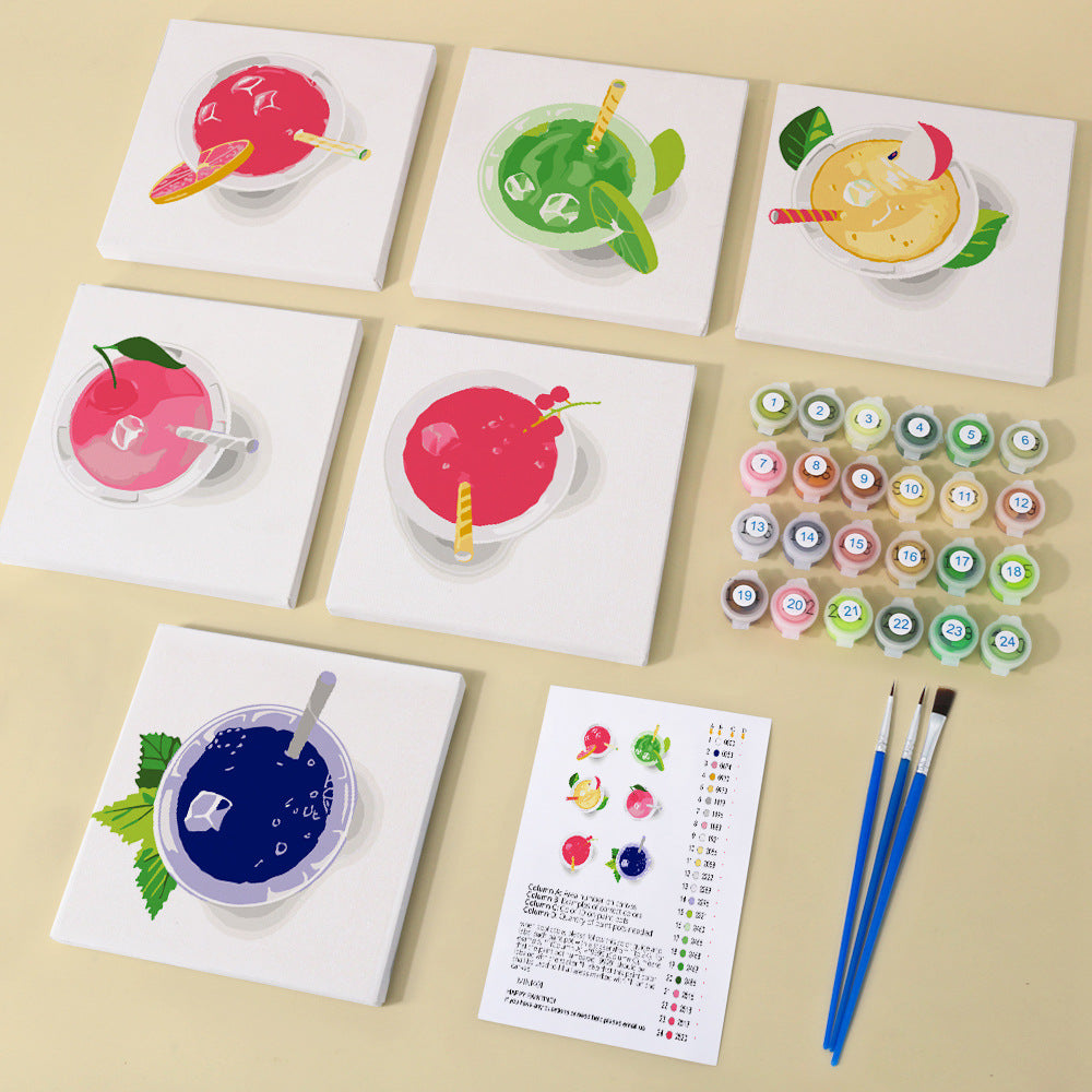 New Small Painting Set Foreign Trade Popular Style Landscape Flower Hand-painted Diy Digital Oil Painting Amazon FBA Global Hair — view 23