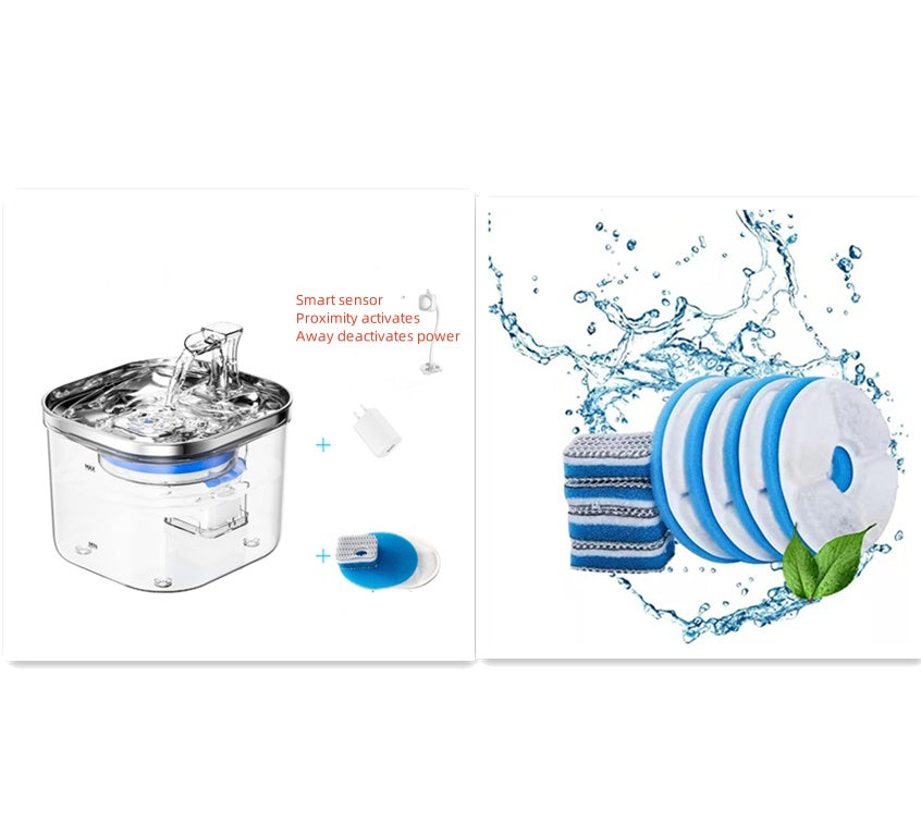 Stainless-Steel Continuous-Flow Water Fountain for Cat Cafés, Adoption Lounges, and Multi-Cat Hospitality Spaces — view 13