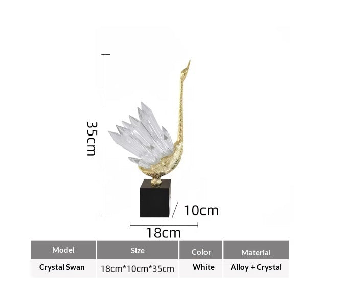 Affordable Luxury Crystal Swan High-End Home Decor For Foyer — view 10