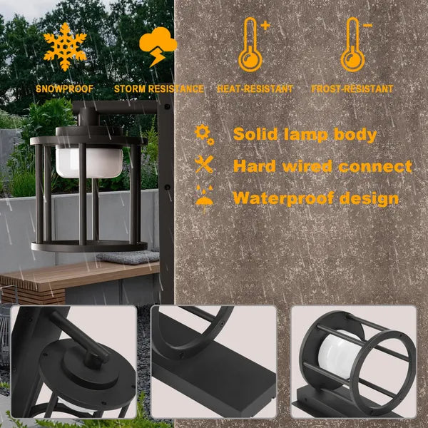 Modern Waterproof Replaceable-Bulb Wall Sconce for Restaurant Patios and Garden Entrances — view 2