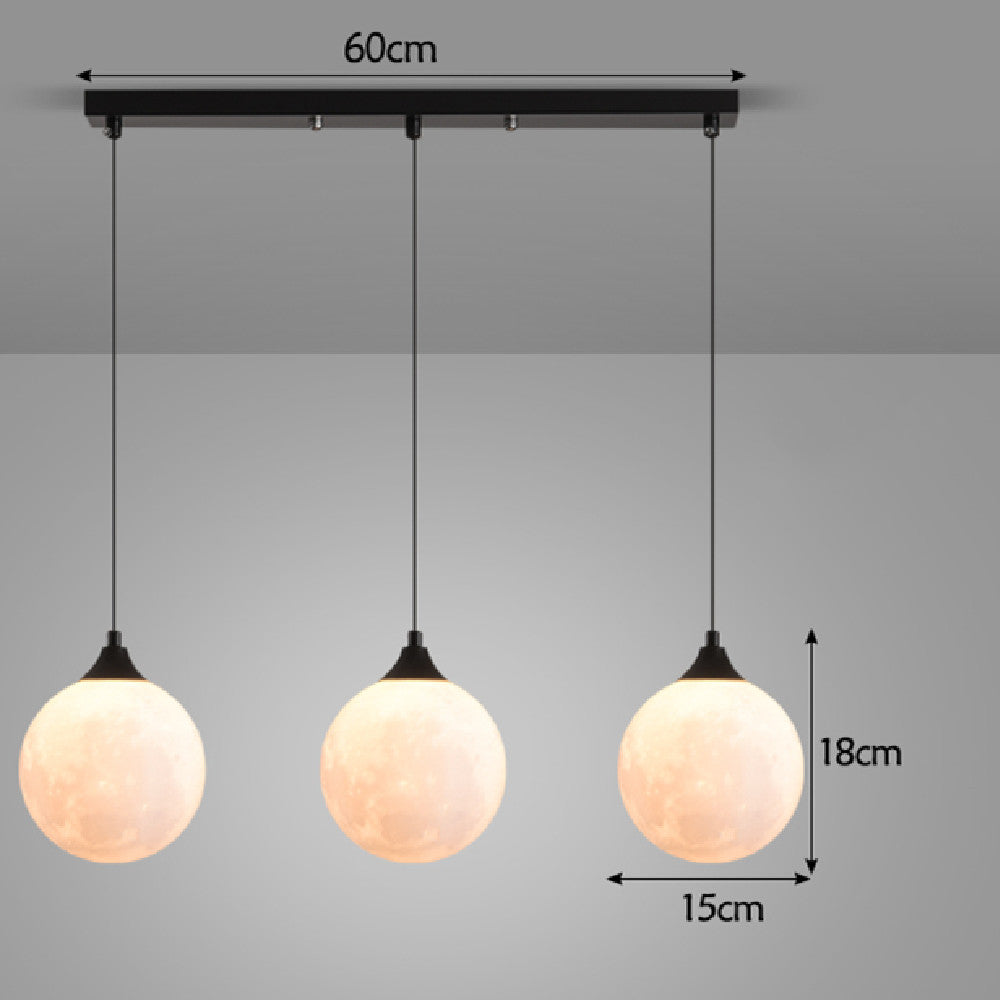 Nordic 3-Head Dining Table Pendant for Restaurants — view 3
