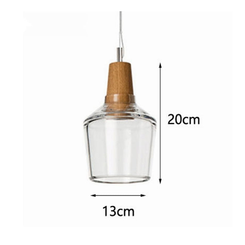 Smoked Glass & Wood Pendant Light for Restaurants and Bars — view 11