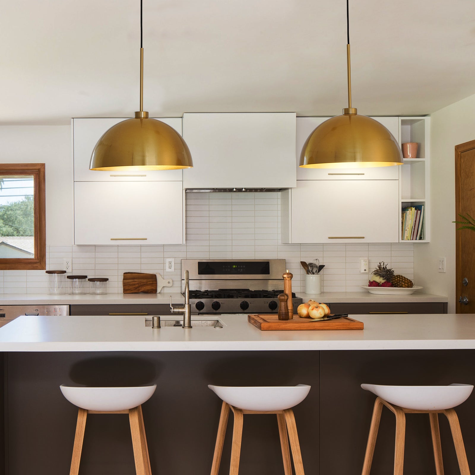 41-Inch Copper Double Pendant Light for Restaurant Dining Rooms and Kitchen Islands — view 8