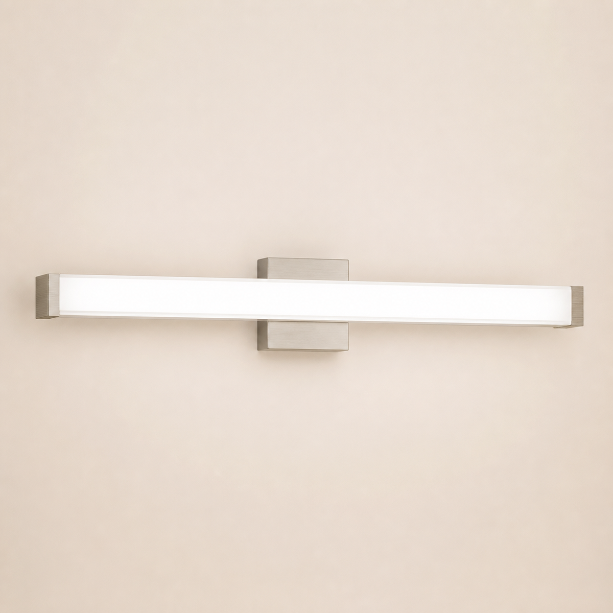 Resto Glow AI product image 2026-08-03 — clean background — 33-Inch Brushed-Nickel LED Wall Bar Light for Restaurant Restrooms and Bar Mirrors